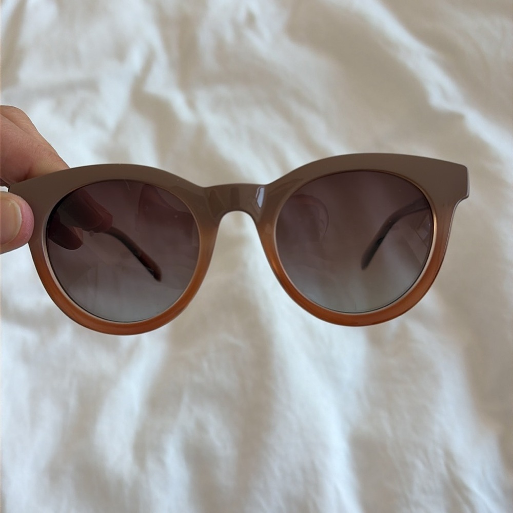 Danish Polarized Pilgrim Round Brown Gradient Sunglasses - Picture 3 of 3